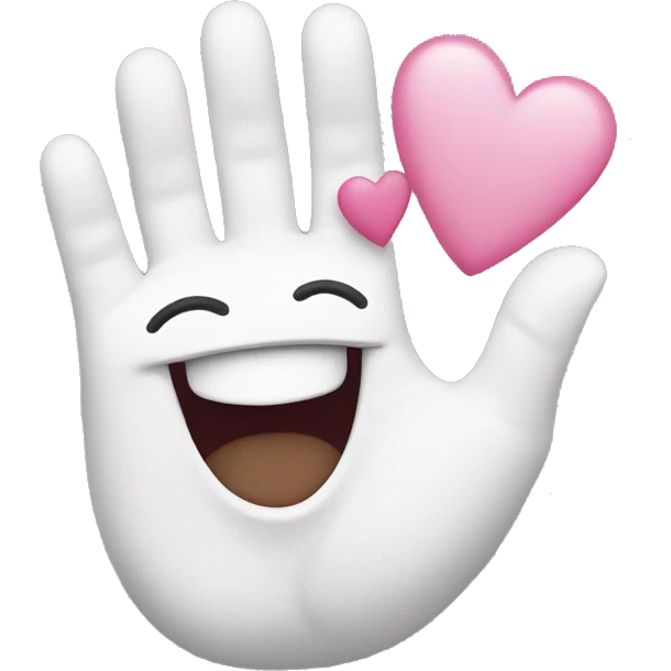 smile with hand hearts  emoji