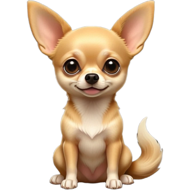 cinematic-[chihuahua dog]-realistic-full-body-sitting-emoji,-tail-resting-loosely-beside-its-paws,-head-tilted-dramatically,-sleek-[black and tan]-fur,-simplified-yet-realistic-focused-features,-highly-detailed,-glowing-with-an-almost-sarcastic-glow emoji