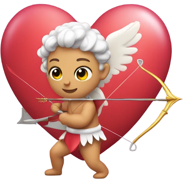 cupid with a bow with heart emoji