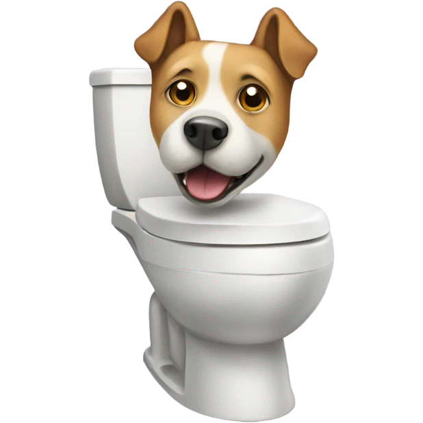 dog on a toilet emoji
