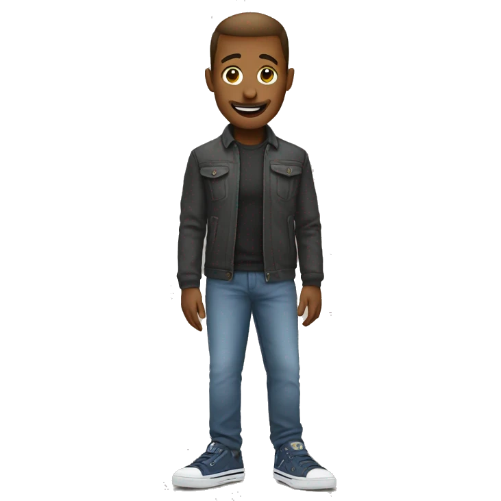 standing beside the shoes emoji