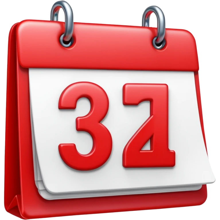number 1 on calendar emoji