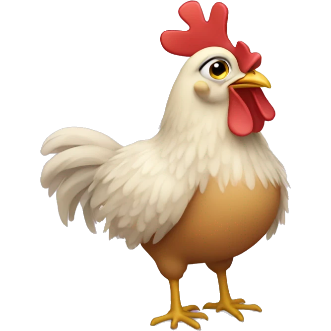 Chicken with a tutu and tiara emoji