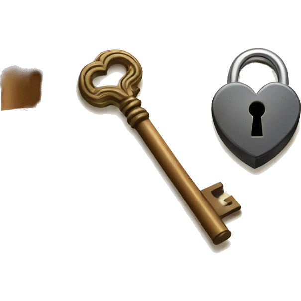 vintage diary with lock and key emoji