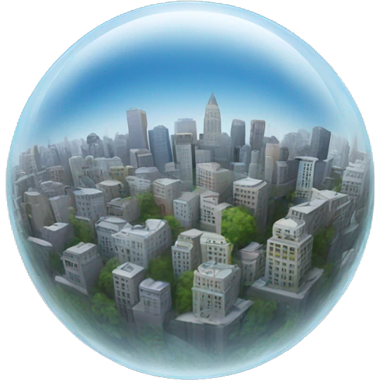 a crysta ball with a city inside emoji