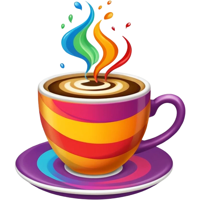 Colourful coffee  emoji