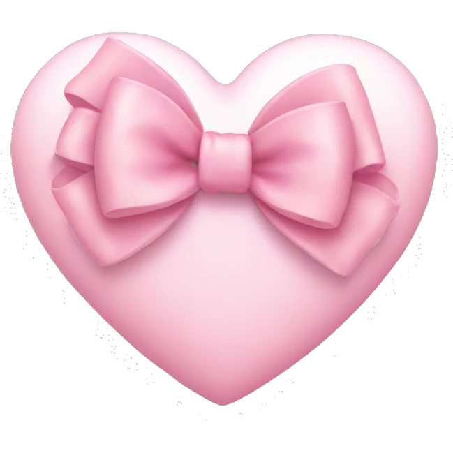 light pink heart with a bow emoji