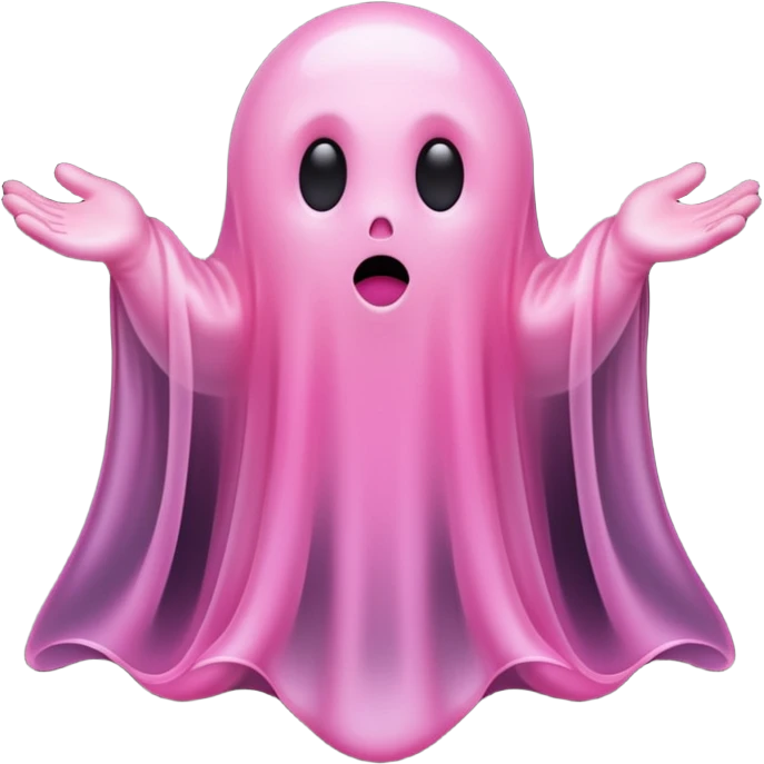 pink ghost emoji