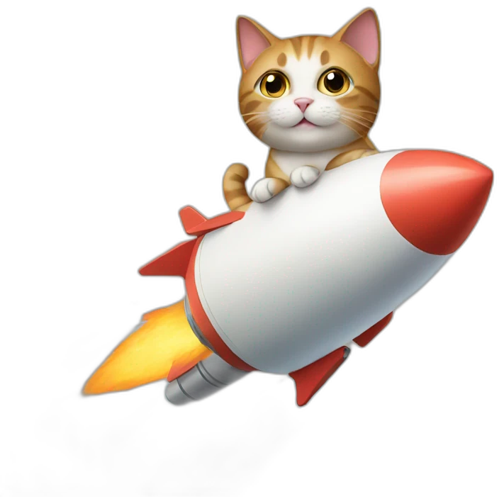 cat on a rocket emoji