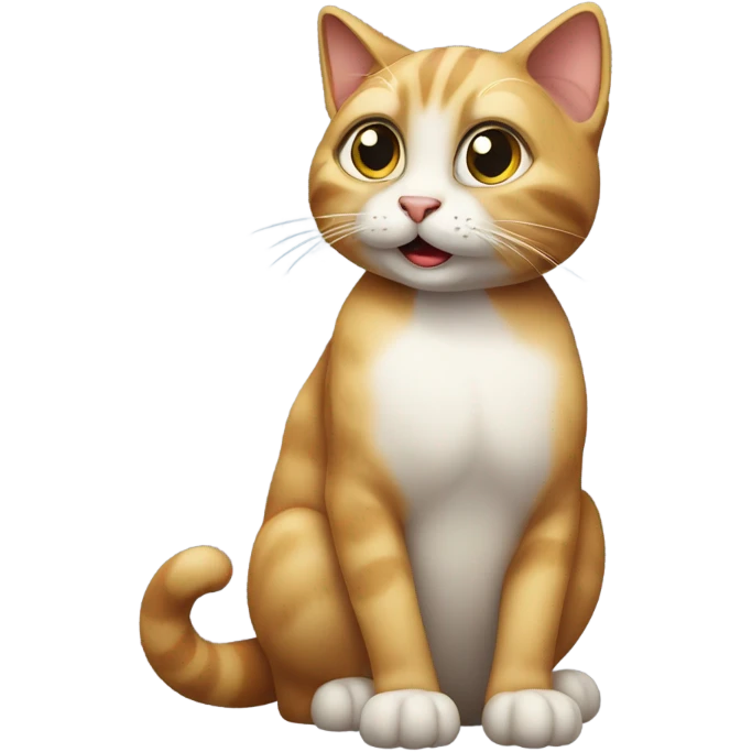 Cat with middle finger emoji
