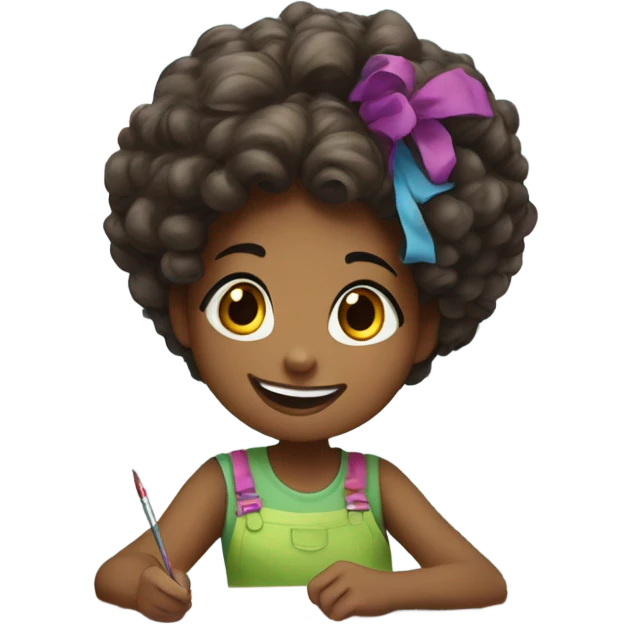 Arts and crafts girl emoji