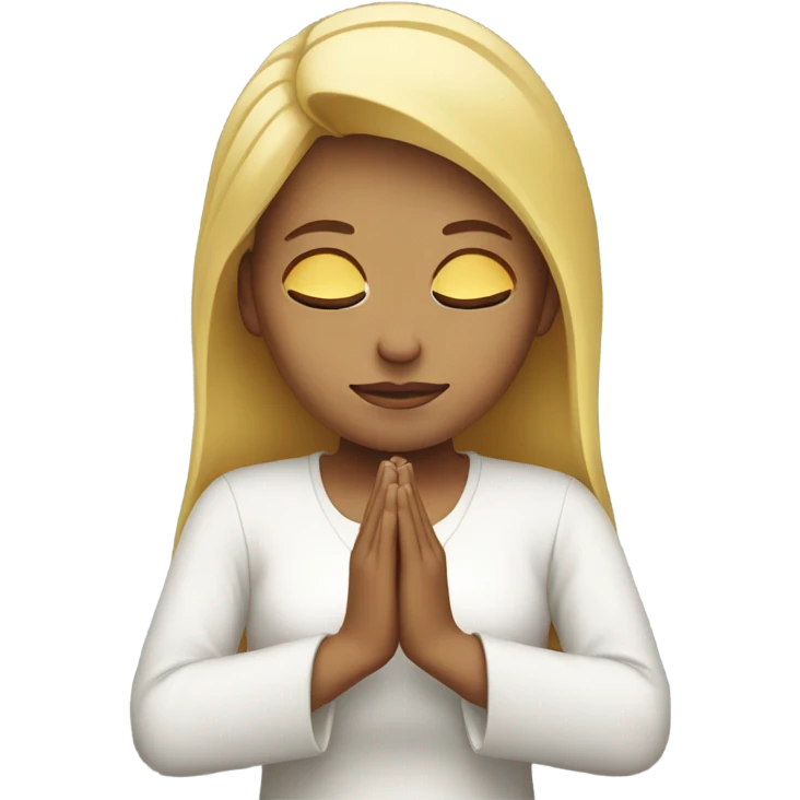woman blonde praying emoji
