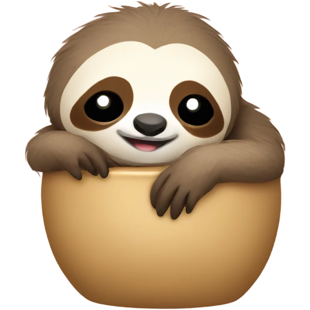 Baby sloth going to sleep emoji