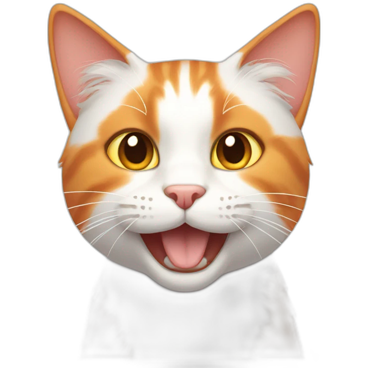 orange and white cat emoji
