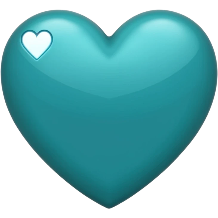 Corazón turquesas oscuro, más oscuro tirando a. Verde un poco mas azulado verdosos emoji
