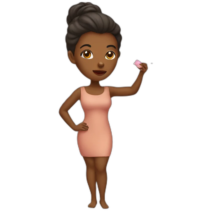 Brown skin woman blowing a kiss emoji