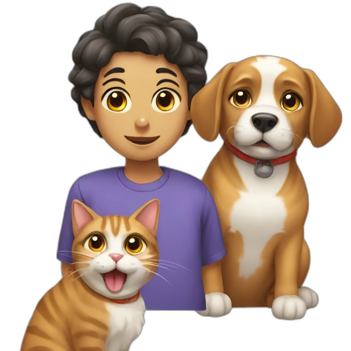 cat with dog personaity emoji