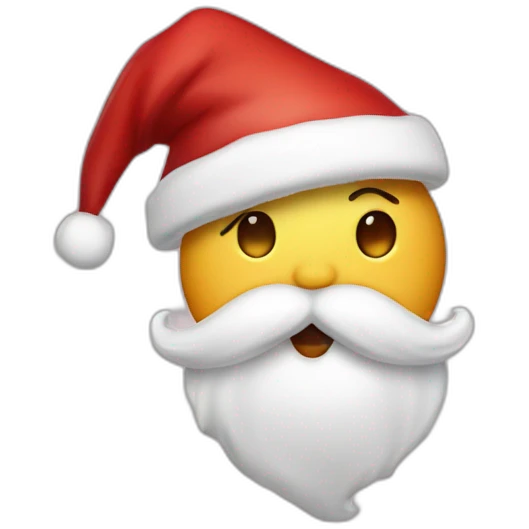santa sticking out his tongue emoji