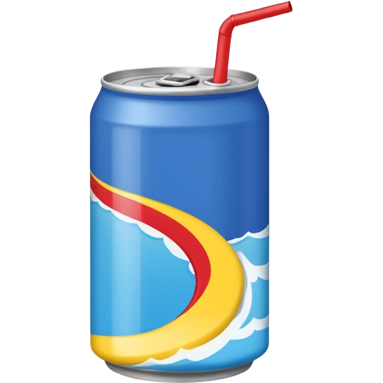 drink can blue red yellow Surfside SINGLE STRAW NO FACE emoji