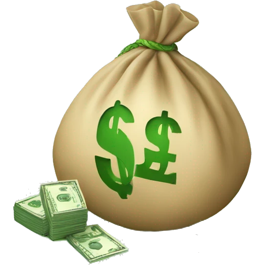Money bag with green dollar sign emoji