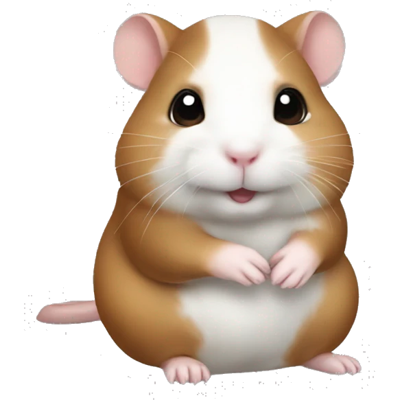 Brown and white hamster  emoji