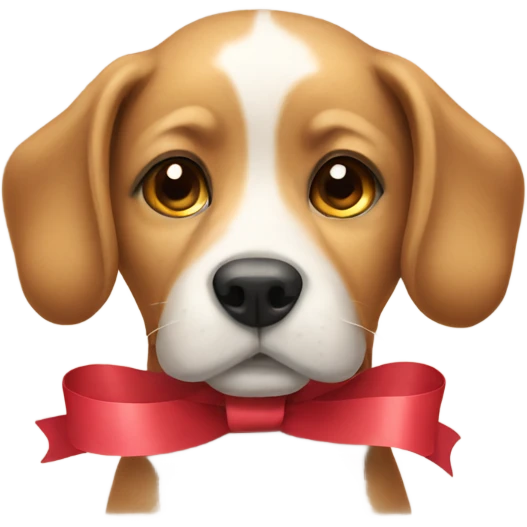 dog with ribbon  emoji