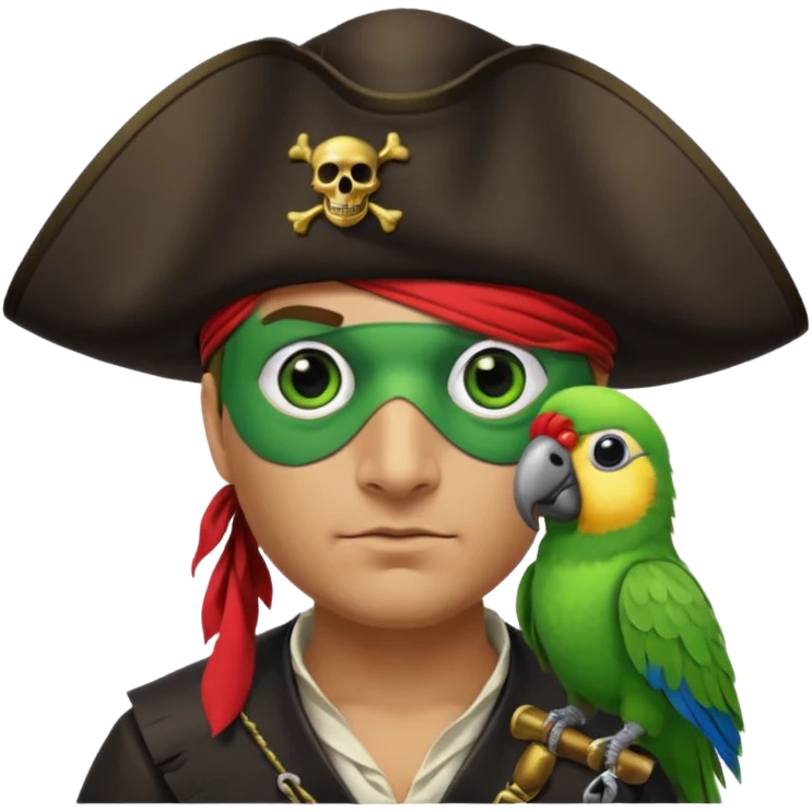 pirate and parrot emoji