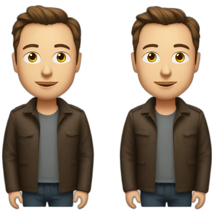 Elon Musk reflechit emoji