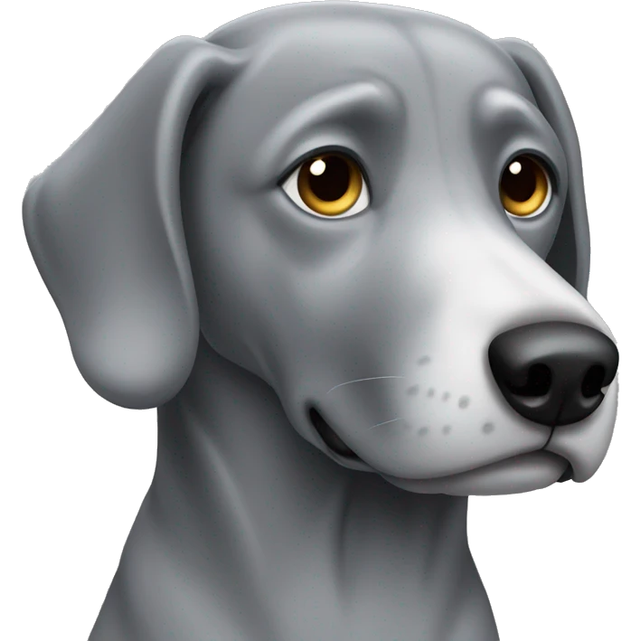 Fully grey dog emoji