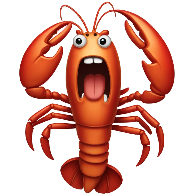lobster screaming emoji