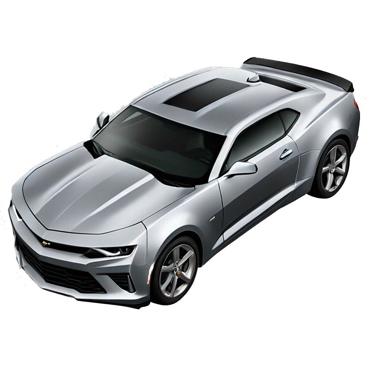 Silver 2020 2 door Camaro with dark tints emoji