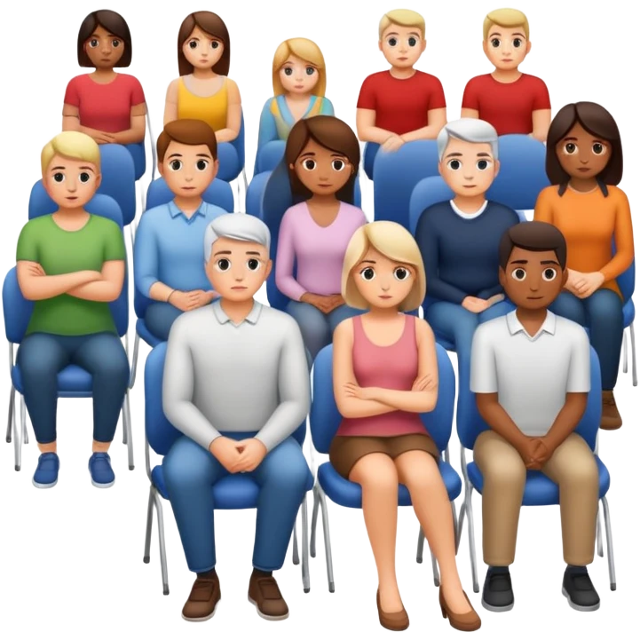 people facing away sitting in chairs emoji