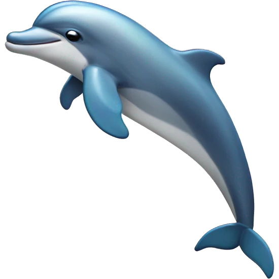 Dolphin jumping over a rainbow emoji