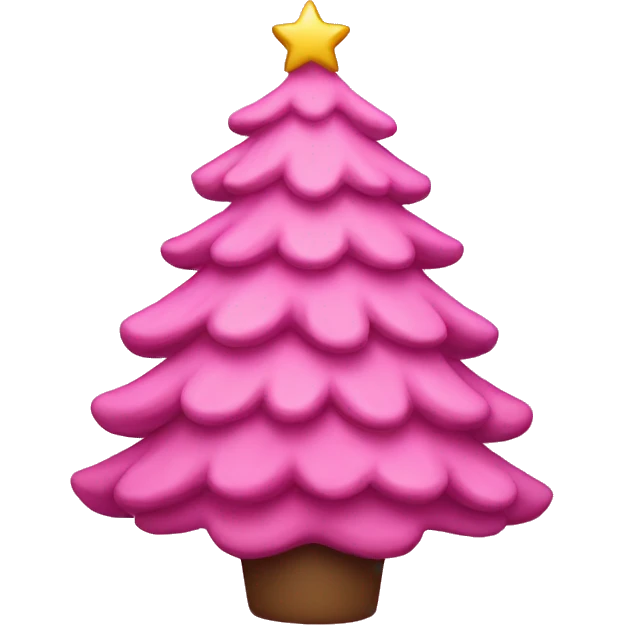 Pink Christmas tree emoji