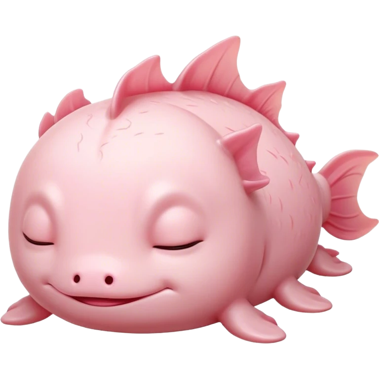 Meme-Worthy Cute Sleeping Axolotl Portrait Emoji, Head resting peacefully with a contented smile, showcasing a slender, graceful body with smooth, pale pink skin and gently drooping feathery gills, eyes shut in a serene nap, Simplified yet hilariously adorable features, highly detailed, glowing with a soft, drowsy light, high shine, relaxed and utterly lovable, stylized with an air of playful laziness, bright and heartwarming, soft glowing outline, capturing the essence of a comically sleepy aquatic friend, so meme-worthy it feels like it could instantly become the next viral sensation of adorable slumber! emoji