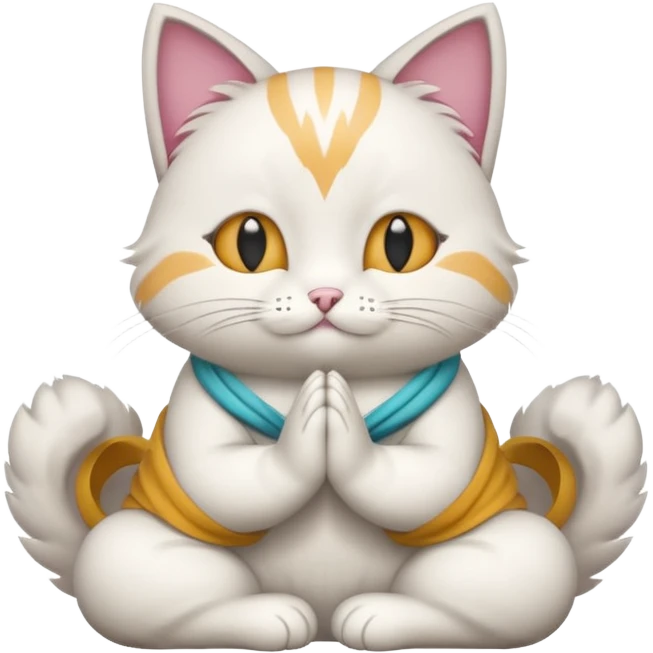 cat in a prayer pose emoji