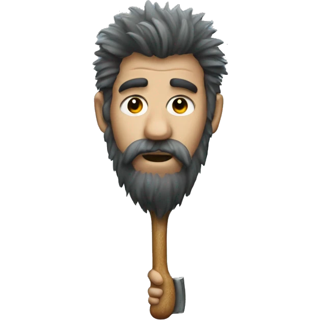 Hairy rain with a handle  emoji