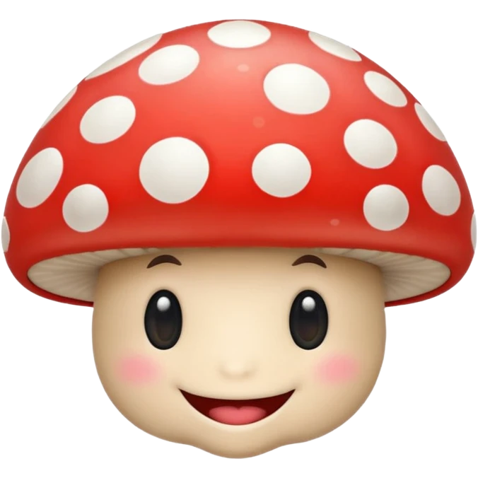 Happy mushroom  emoji