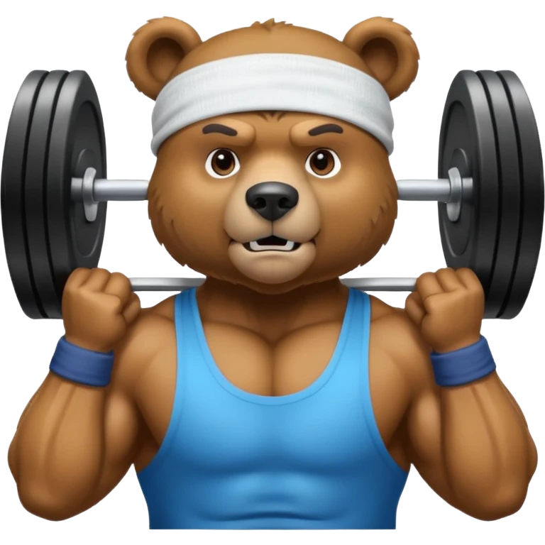 bear at the gym emoji