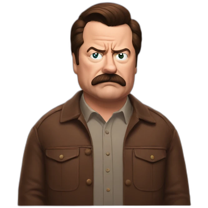 ron swanson saying no emoji
