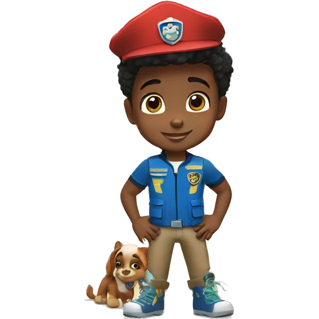  young black boy paw patrol emoji