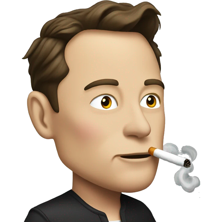 Elon Musk smokes emoji