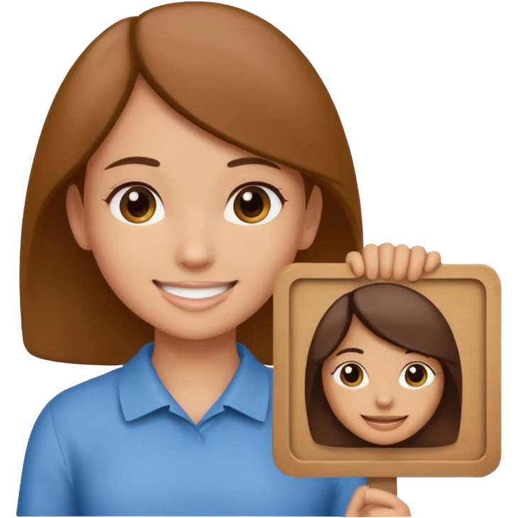 Worlds ugliest girl holding a sign saying my name is isa emoji