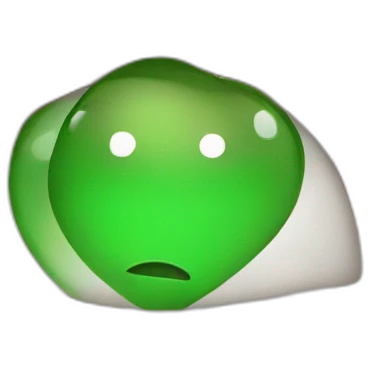 Emoji with green heart in eyes emoji