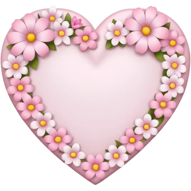 Emoji white heart with pink flowers emoji