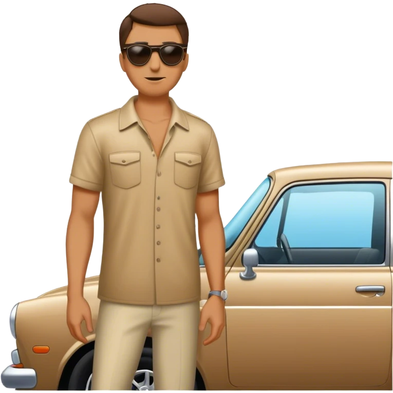 Man with a car emoji