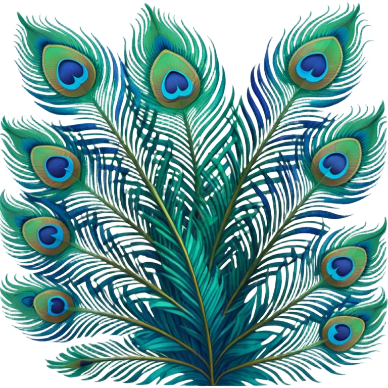 Peacock feathers emoji