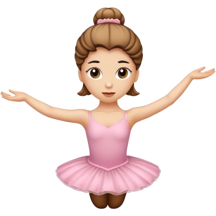 ballerina with a poop emoji head in back attitude pose emoji