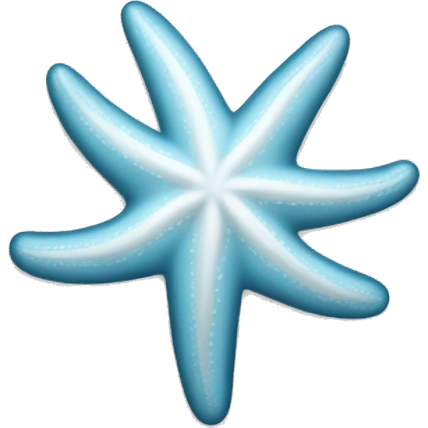 Light blue and white striped starfish  emoji
