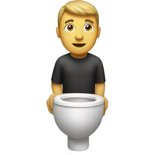 Man in a toilet emoji